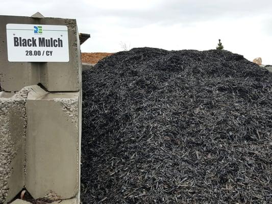 Black Mulch 100% Recycled Material $28 per cubic yard