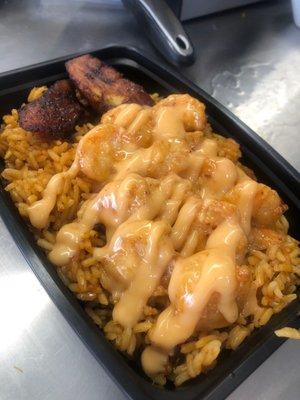 Jollof Rice with Bang Bang Shrimp