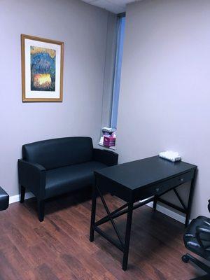 Our comfortable, inviting office at Natural Pain Solutions.