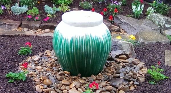 Water fountains that compliment the colors in your landscape.