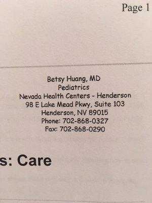 Nevada Health Centers - Henderson