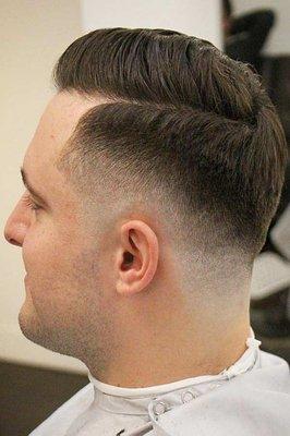 Scissor over comb plus shears detail