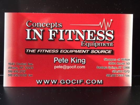 Pete's business card. Super helpful.