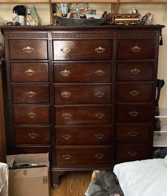 18 drawer chest of drawers obtained from Lewis Auctions