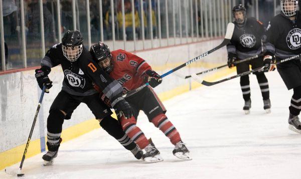 Photo from a hockey game at the DISC.