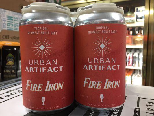 Urban Artifact's Fire Iron is a beautifully crafted, hazy, tart ale brewed with banana, pink guava, and passion fruit. Amazing