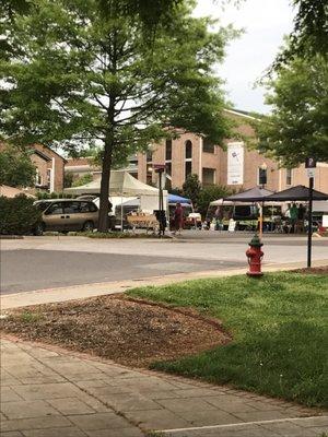 Farmers market across the street