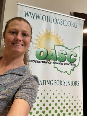 Rachel Botkin Volunteering at the Ohio Older Adult Fall Coalition Table at OASC