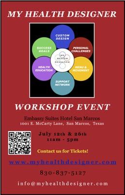 My Health Designer Workshop Events inJuly!