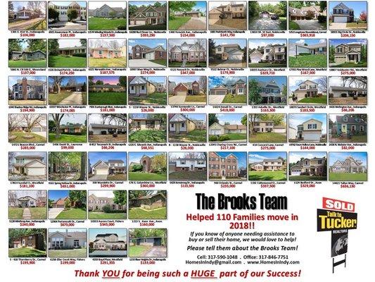 The Brooks Team has helped over 100 families move in 2018, I'd be honored to help with YOUR real estate needs.