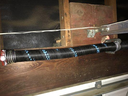 Garage door spring replacement