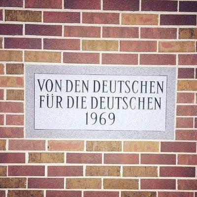 This is the cornerstone of their building and means "by Germans, for Germans".