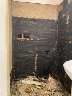 This is what my bathroom looked like for 2+ days.