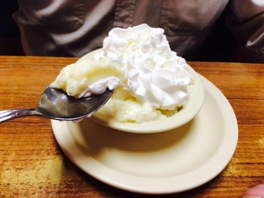 Tasty Tapioca Pudding at George's Galley. One of our fave places to eat when I'm not cooking...which is quite often lately!