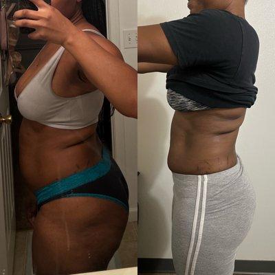 -5lbs/ 4 weeks/ only 2 sessions a week