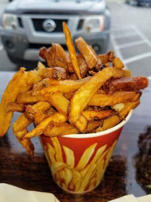 Hand cut fries