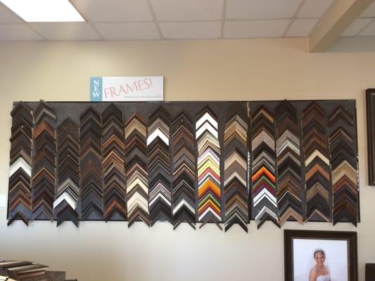 Wide selection of custom made frames.