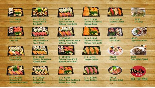 Here is the new menu!