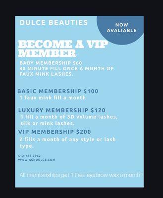 Now we offer memberships!!!!!