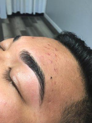 Clients beautiful eyebrows