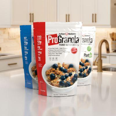 Our ProGranolas are high in protein and low in sugar. So you can enjoy guilt-free!