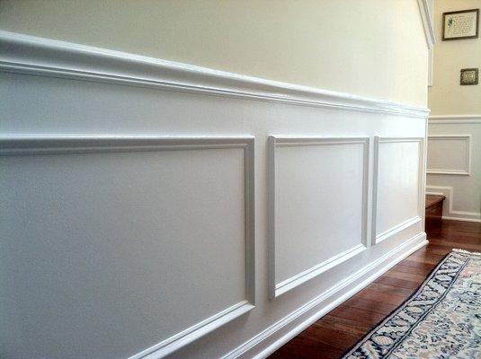 Decorative moldings installed