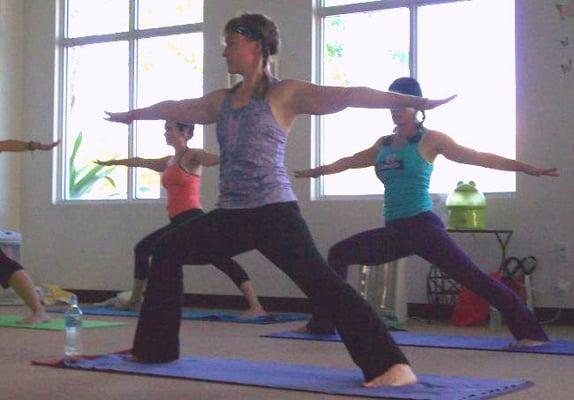 Yoga classes can fit up to 20-25 yogis