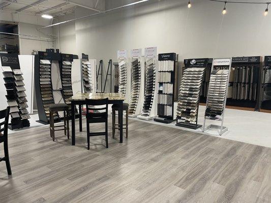 Showroom of quartz samples