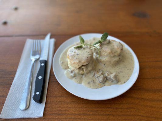 Biscuits and sausage gravy