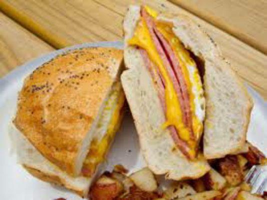 A Jersey favorite Porkroll(taylor ham)egg and cheese