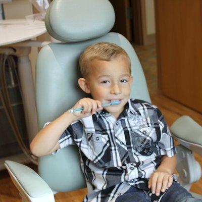 Happy pediatric patient at Wasilla dentist, Alaska Center for Dentistry, PC