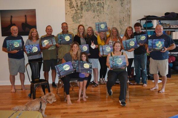 The Loft loves hosting events. This was a Painting with a Yoga Twist class.