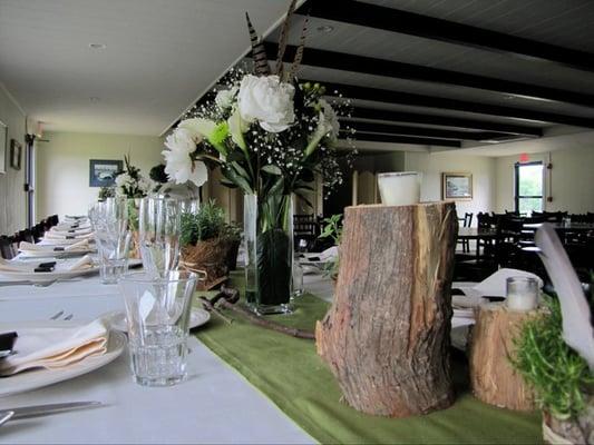 Dinner party in banquet dining room