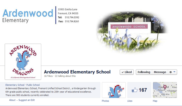 Be sure to like Ardenwood Elementary School on Facebook for the latest news and updates! Facebook.com/ArdenwoodSchool