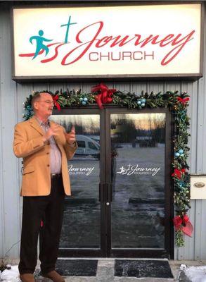 Our front door and Pastor