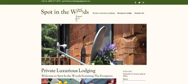 A website created for Josh Pozdolski of Spot in the Woods Lodging. http://spotinthewoodslodging.com/