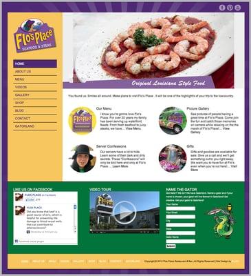 Website design for Flo's Place by Ellev Advertising Agency - www.ellev.com