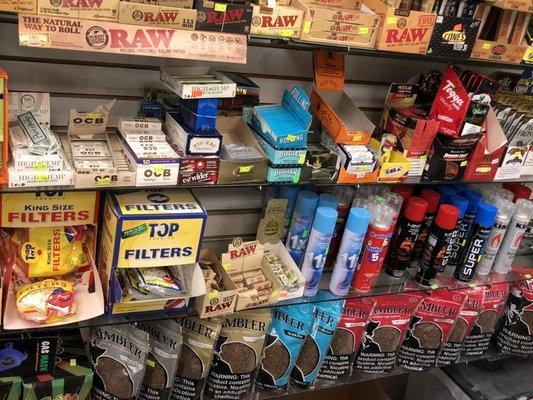 Tobacco Bags, Rolling Papers, Cigarette Tubes, Butane