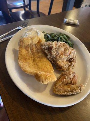 Catfish and fried chicken