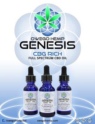 CBG rich Broad Spectrum CBD Oil only at Owego Hemp