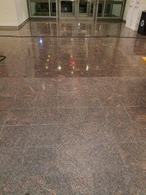 Diamond polish  floors