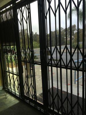 front security gates over entrance