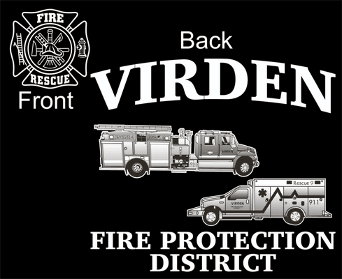 Shirt design for the Virden Fire Dept.