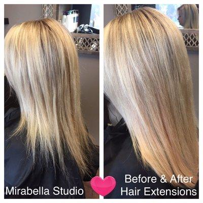 Gorgeous Before and After of Hair Extensions!