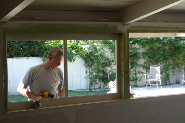 Steve Installing the Windows