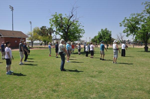 Group Classes held at beautiful Saguaro Ranch Park, Glendale, AZ.