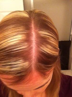 Day I got highlights - inconsistent & not close to root