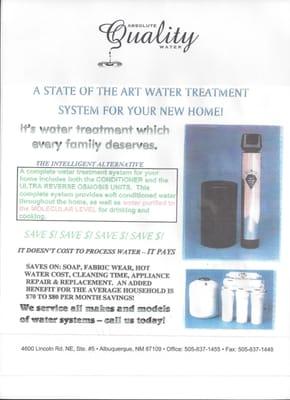 We service all makes and models of water systems