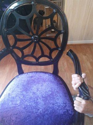 Repairing broken antique chair