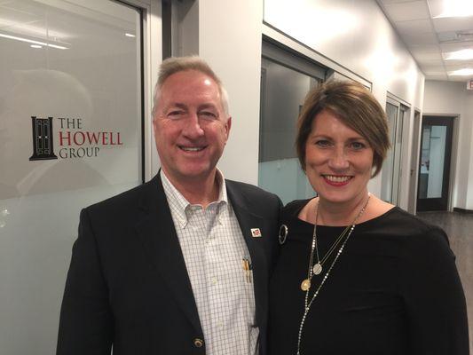 Paul and Dianna Howell with The Howell Group of Keller Williams at their Keller Williams Hoover office.